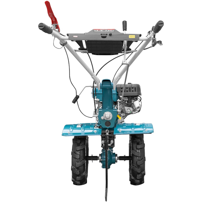 Motocultor DAKARD 1000B motor 7 CP latime lucru 80 cm freze roti cauciuc roti metal plug arat rarita reglabila plug cartofi 3l ulei