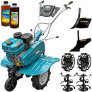 Motosapa DKD HS 900 motor 7CP latime lucru 90 cm 2+1 viteze transmisie fonta freze roti cauciuc 4.00x8 roata frontala roti metal plug arat rarita reglabila 2l ulei AgroPro