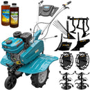 Motosapa DKD HS 900 motor 7CP latime lucru 90 cm 2+1 viteze transmisie fonta freze roti cauciuc 4.00x8 roata frontala roti metal plug arat rarita reglabila plug cartofi cultivator 2l ulei AgroPro