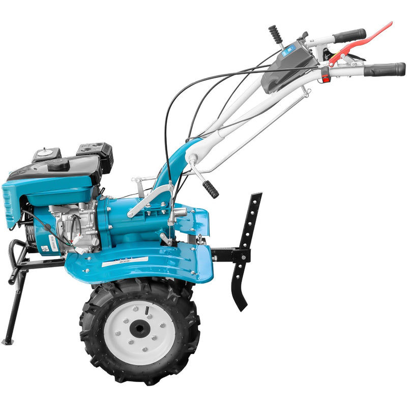 Motocultor DKD 1000B NEW motor 7 CP latime lucru 80 cm freze roti cauciuc 4.00-8 capota cu far remorca 3l ulei