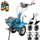 Motocultor DKD 1000B NEW motor 7 CP latime lucru 80 cm freze roti cauciuc 4.00-8 capota cu far roti metal rarita reglabila plug arat plug cartofi 3l ulei