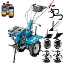 Motocultor DKD 1000B NEW motor 7 CP latime lucru 80 cm freze roti cauciuc 4.00-8 capota cu far roti metal rarita reglabila plug arat plug cartofi cultivator 3l ulei