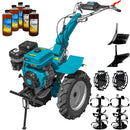 Motocultor profesional DKD HS 1100D motor 16 CP latime lucru 90-120 cm freze roti cauciuc roti metal plug arat rarita reglabila 5l ulei