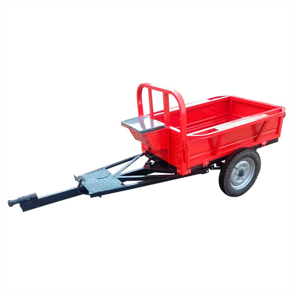 Remorca DKD LY 700 capacitate max 700 kg roti 4.50-12" dimensiuni bena 140x90x28 cm basculare frana picior