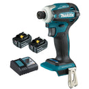 Masina de insurubat cu impact Makita DTD172RTJ Strangere 180Nm 2 acumulatori Li-Ion LXT 18V 5.0 Ah Motor fara perii