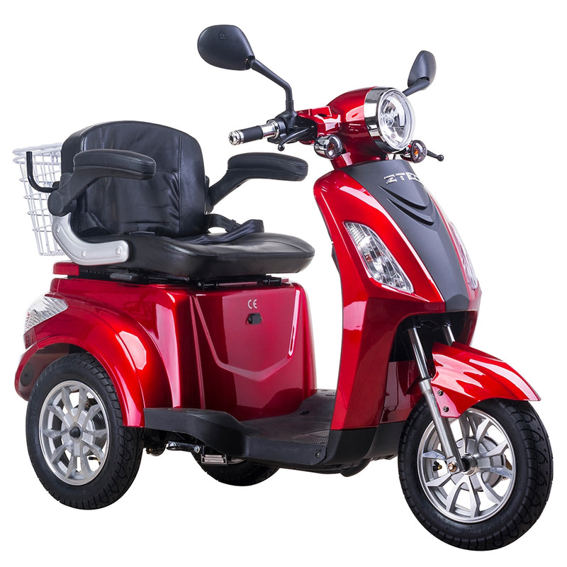 Tricicleta electrica Ztech ZT-15-D TRILUX D EEC autonomie 60 Km viteza maxima 25 km/h putere 900W acumulator 20Ah/48V nu necesita permis-Alb
