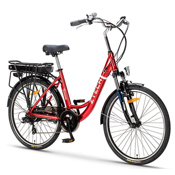 Bicicleta electrica Ztech ZT-34-B VERONA 2.0 autonomie 30 Km viteza maxima 25 km/h putere 250W acumulator 10Ah/36V nu necesita permis-Rosu