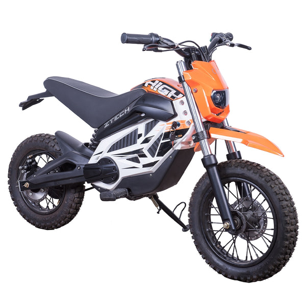 Scuter electric Ztech ZT-68 KID ENDURO CROSS autonomie 30 Km viteza maxima 25 km/h putere 750W acumulator 12Ah/36V nu necesita permis-Orange