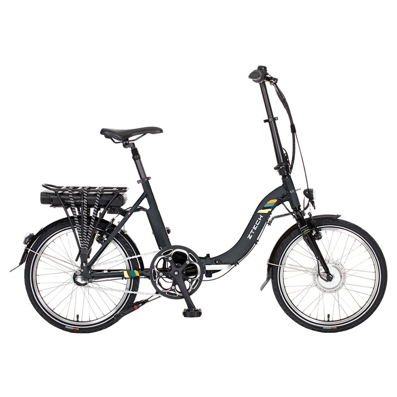 Bicicleta electrica Ztech ZT-71 URBAN autonomie 40 Km viteza maxima 25 km/h putere 250W acumulator 6.6Ah/36V pliabila nu necesita permis-Gri