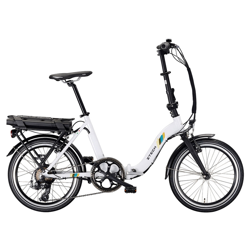 Bicicleta electrica Ztech ZT-71 URBAN autonomie 40 Km viteza maxima 25 km/h putere 250W acumulator 6.6Ah/36V pliabila nu necesita permis-Gri