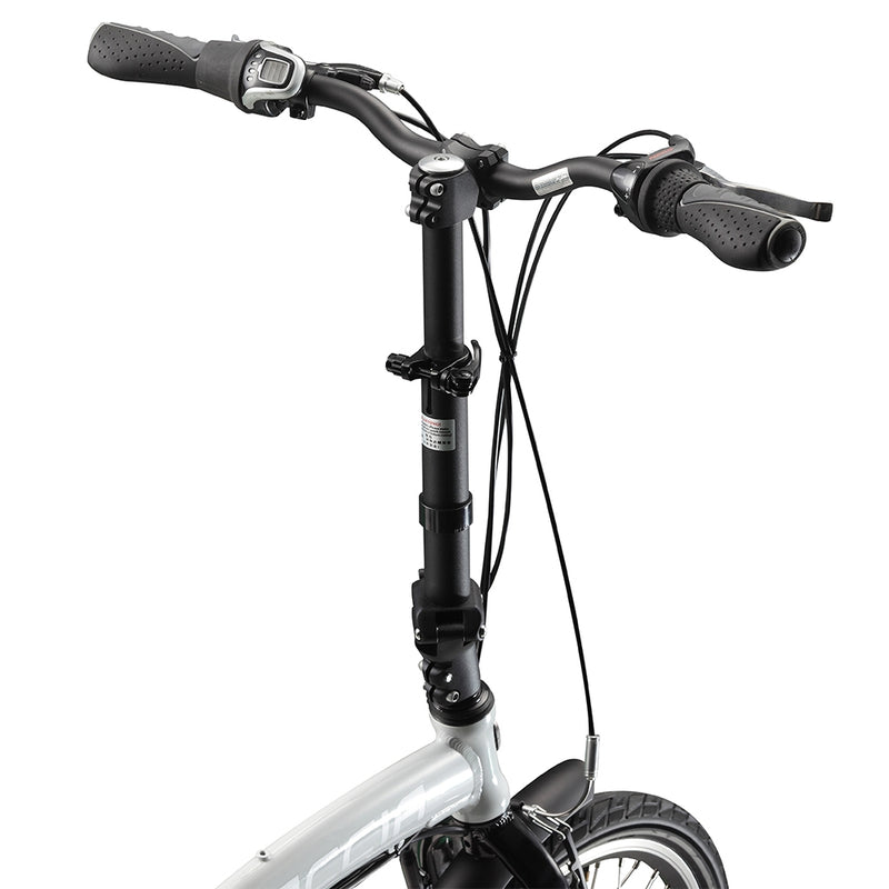 Bicicleta electrica Ztech ZT-71 URBAN autonomie 40 Km viteza maxima 25 km/h putere 250W acumulator 6.6Ah/36V pliabila nu necesita permis-Gri