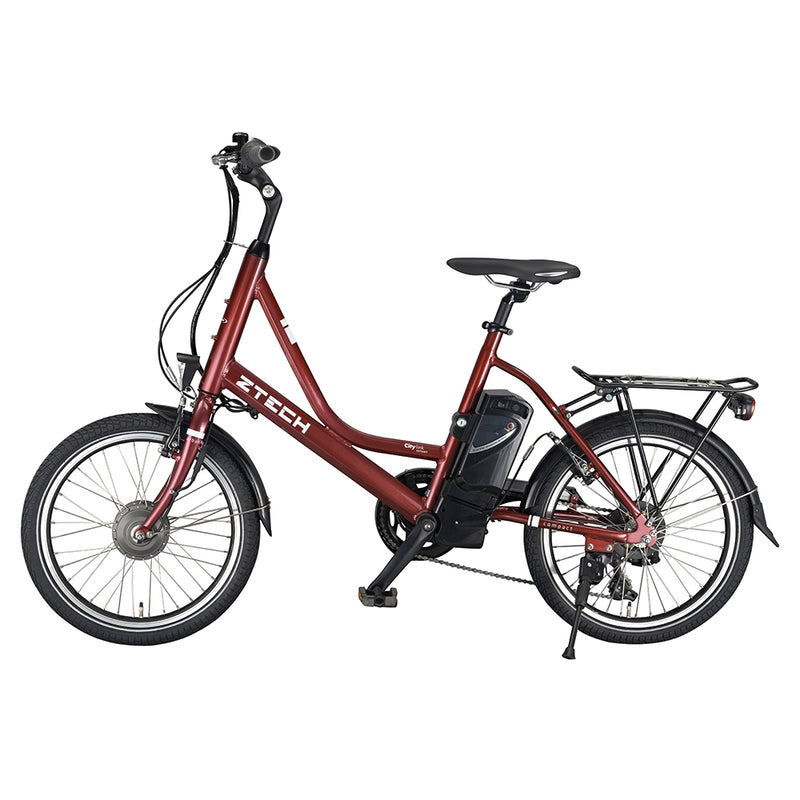 Bicicleta electrica Ztech ZT-73 COMPACT autonomie 40 Km viteza maxima 25 km/h putere 250W acumulator 6.6Ah/36V nu necesita permis-Verde