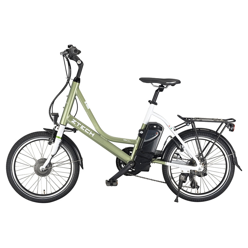 Bicicleta electrica Ztech ZT-73 COMPACT autonomie 40 Km viteza maxima 25 km/h putere 250W acumulator 6.6Ah/36V nu necesita permis-Rosu