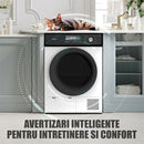 Uscator de rufe Samus SWDP-816 pompa de caldura 8 kg clasa E latime 59.8 cm functie Antisifonare blocare acces copii optiune pornire intarziata