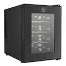 Racitor termoelectric (pentru vinuri) Samus SRV37CR12 3 rafturi din metal 33 litri capacitate 12 sticle clasa E racire termoelectrica iluminare interioara LED control tactil cu afisaj electronic 48 x 34.5 x 51.5 cm