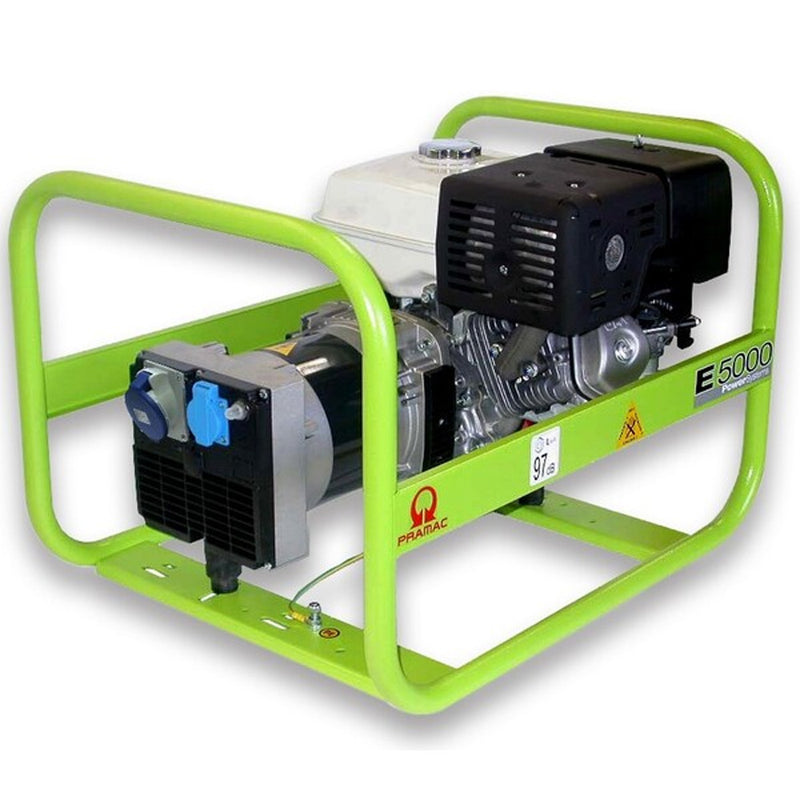 Generator curent Pramac E5000 putere 4.6 kW benzina rezervor 5.3 L monofazat 230 V