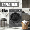 Uscator de rufe Samus SWDP-817DS pompa de caldura 8 kg clasa E latime 59.8 cm functie Antisifonare blocare acces copii optiune pornire intarziata