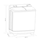 RESIGILAT: Masina de spalat rufe Albatros WMS 10.3 semiautomata cu storcator 100 litri 10 kg alb + albastru