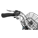 Bicicleta electrica Hecht prime white cu sasiu din aluminiu schimbator shimano acumulator 36 v