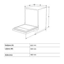 Masina de spalat vase partial semi-incorporabila SSBDW612.6 12 seturi 6 programe clasa E latime 60 cm afisaj LED pornire intarziata blocare acces copii
