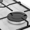 Aragaz pe gaz Samus SM450APBS 4 arzatoare cuptor pe gaz 49 litri latime 50 cm aprindere electrica la plita dispozitiv siguranta plita si cuptor geam dublu la cuptor capac metalic iluminare cuptor