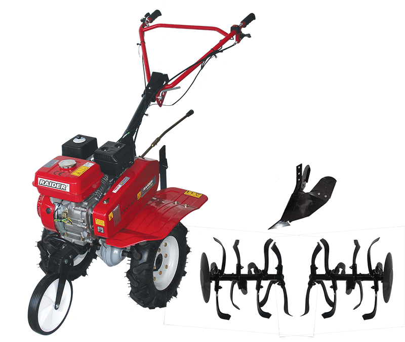 Motosapa Raider RD-T04 7 CP 175 CC benzina motor 4 timpi 2+1 viteze 100 cm latime de lucru adancime de lucru 50-100cm freze+rarita