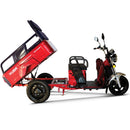 Tricicleta electrica KUBA ECOPIKAP fara permis autonomie 70 Km viteza 25 km/h  bena 105 x 60 cm basculabila putere 1500W acumulatori 72v/20Ah culoare visinie