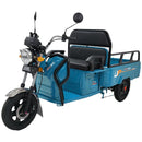 Tricicleta electrica SKY JET Ecopikap Master putere 2500 W 72V 32 AH viteza 25 km/h autonomie 45 km fara permis culoare albastru