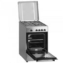 Aragaz pe gaz Samus SM450BXS 4 arzatoare cuptor pe gaz 49 litri latime 50 cm dispozitiv siguranta plita si cuptor capac metalic geam dublu la cuptor maner usa cuptor din aluminiu