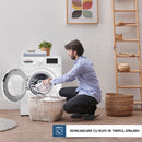 Masina de spalat rufe Albatros AWMI14105 10 kg 1400 rpm clasa A adancime 62.5 cm, motor inverter control antispuma functie adaugare rufe curatare tambur curatare cu abur programare intarziata blocare acces copii alb