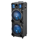 Boxa portabila Samus Fiesta 12 100 W Bluetooth USB slot card SD Aux in radio FM intrare microfon functie True Wireless Stereo negru microfon inclus telecomanda