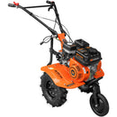 Motosapa Evotools T705 motor 7 CP 2+1 viteze latime lucru 84 cm freze roti cauciuc roata frontala roti metal plug arat rarita reglabila plug cartofi cultivator 2l ulei