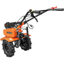 Motosapa Evotools T705 motor 7 CP 2+1 viteze latime lucru 84 cm freze roti cauciuc roata frontala roti metal plug arat rarita reglabila plug cartofi cultivator 2l ulei