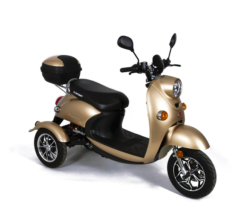 Tricicleta electrica Rotakt Explorer putere 1000W viteza 25 km/h autonomie 45 km acumulatori 60V/20Ah greutate admisa 251kg fara permis