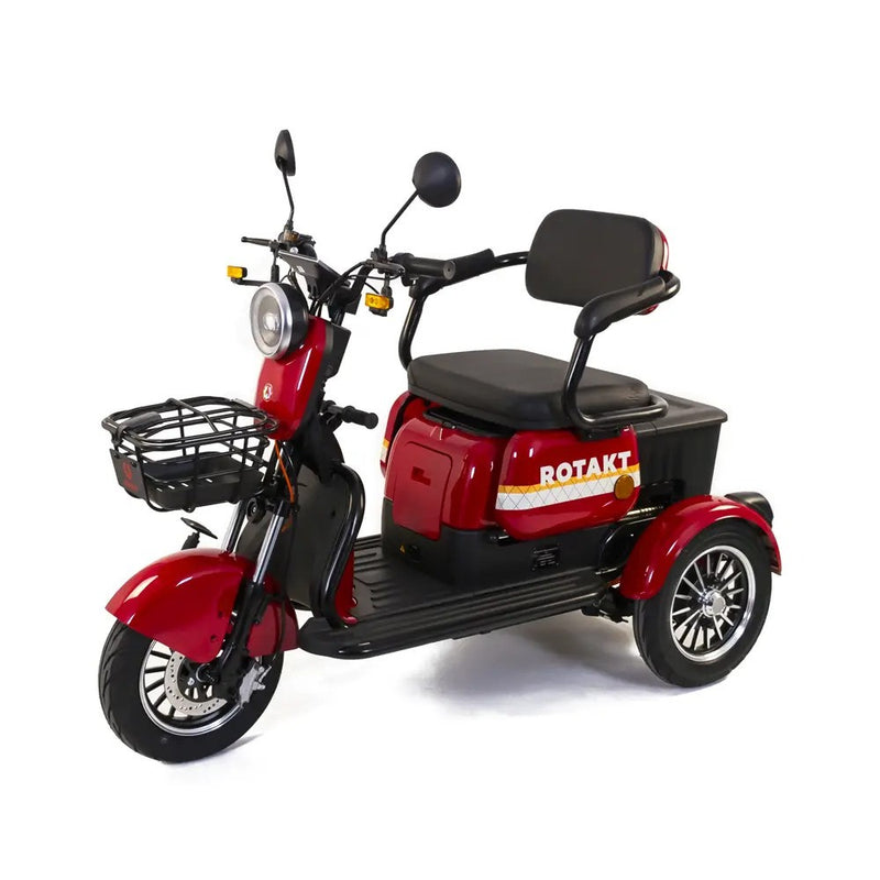 Tricicleta electrica Rotakt Safari putere 1000W viteza 25 km/h autonomie 62 Km acumulatori 60V/20Ah greutate admisa 187kg fara permis Verde