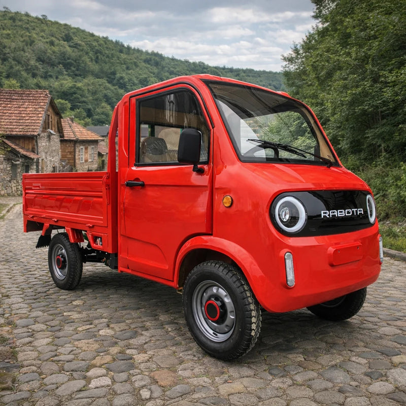 Masina electrica Rotakt Rabota viteza 25 km/h autonomie 130 km bena basculabila fara permis