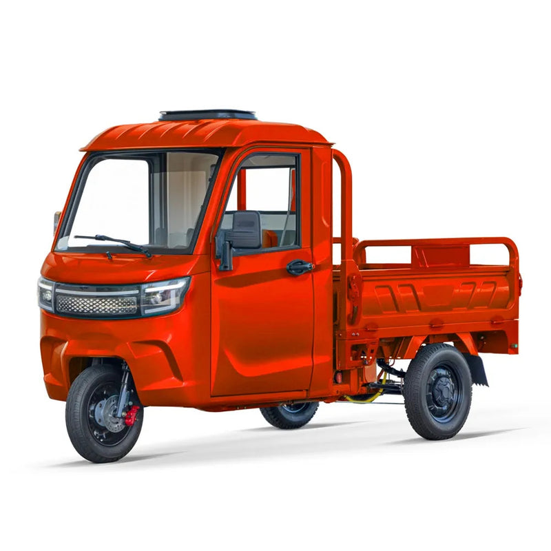 Tricicleta electrica cu cabina Rotakt GAGARIN viteza 25 km/h autonomie 69 km bena basculabila fara permis