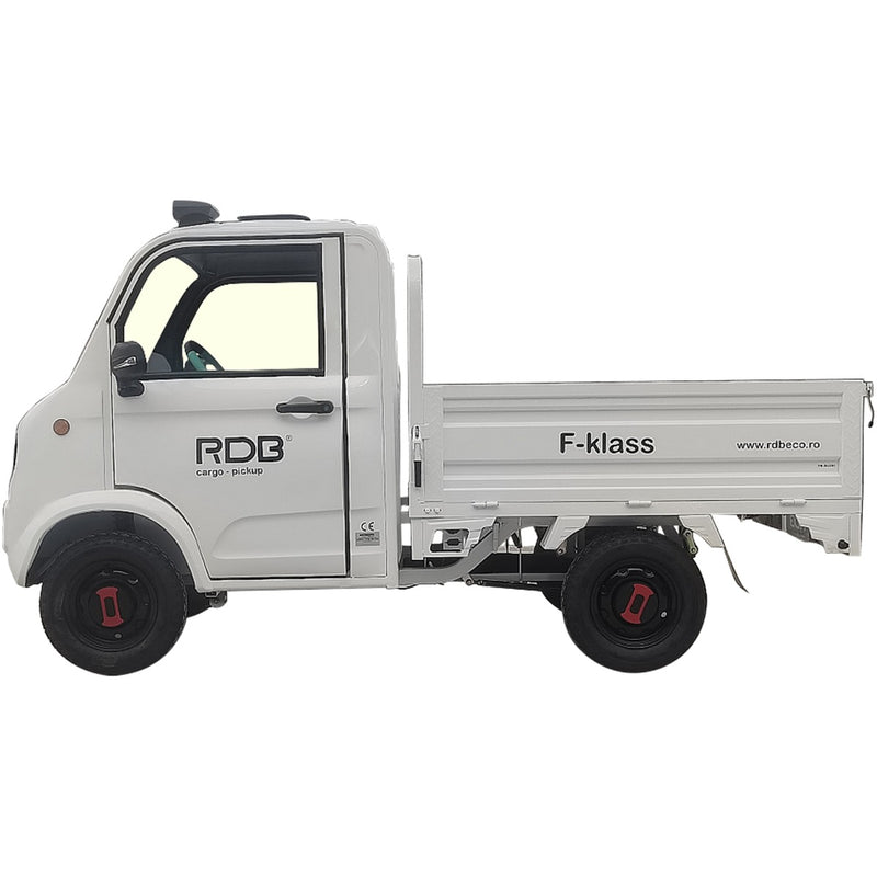 Masina electrica RDB F-KLASS fara permis 1500W 25 km/h 72V58Ah autonomie 65 km bena rabatabila culoare alb