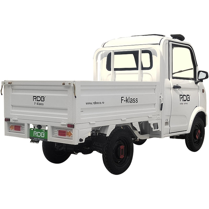 Masina electrica RDB F-KLASS fara permis 1500W 25 km/h 72V58Ah autonomie 65 km bena rabatabila culoare alb
