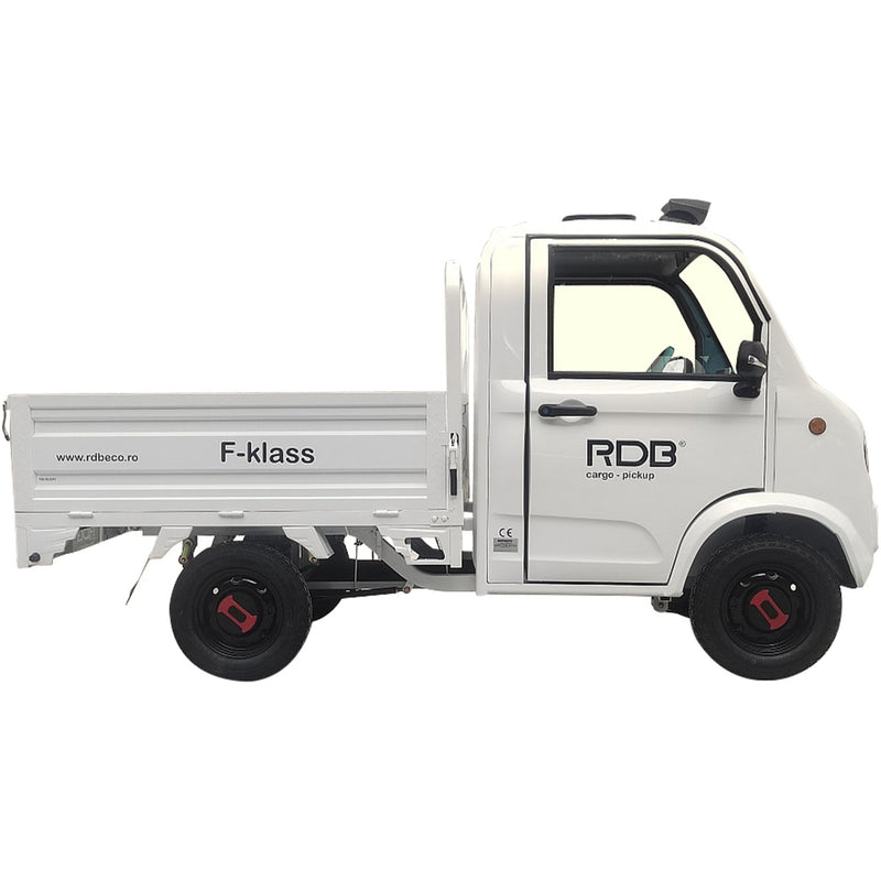 Masina electrica RDB F-KLASS fara permis 1500W 25 km/h 72V58Ah autonomie 65 km bena rabatabila culoare alb