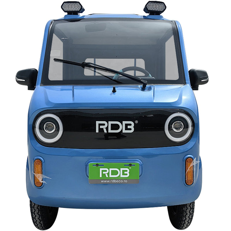 Masina electrica RDB F-KLASS fara permis 1500W 25 km/h 72V58Ah autonomie 65 km bena rabatabila culoare alb