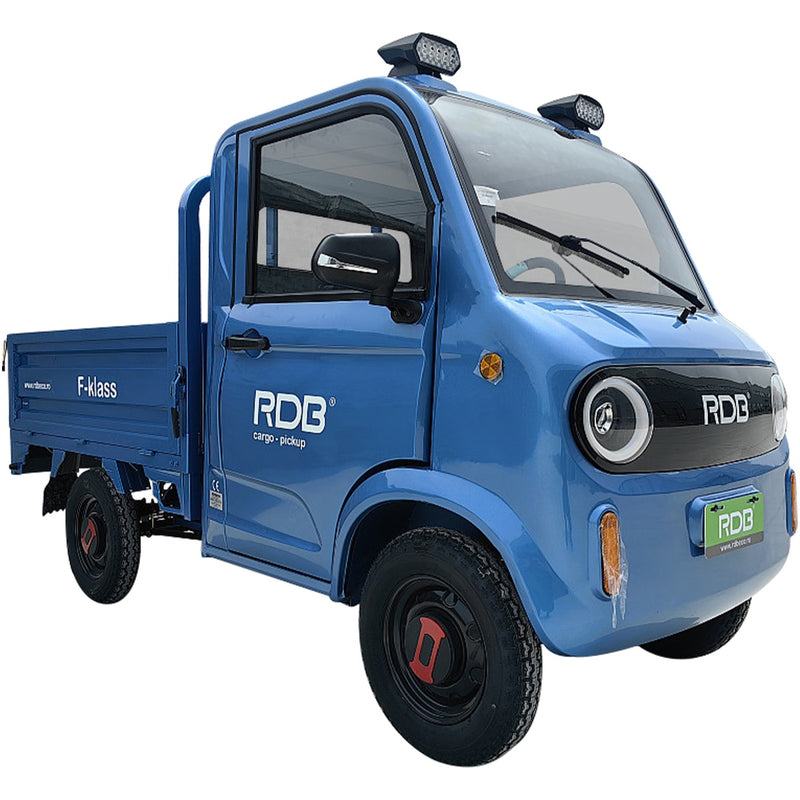 Masina electrica RDB F-KLASS fara permis 1500W 25 km/h 72V58Ah autonomie 65 km bena rabatabila culoare albastru