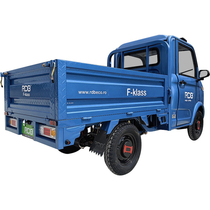 Masina electrica RDB F-KLASS fara permis 1500W 25 km/h 72V58Ah autonomie 65 km bena rabatabila culoare alb