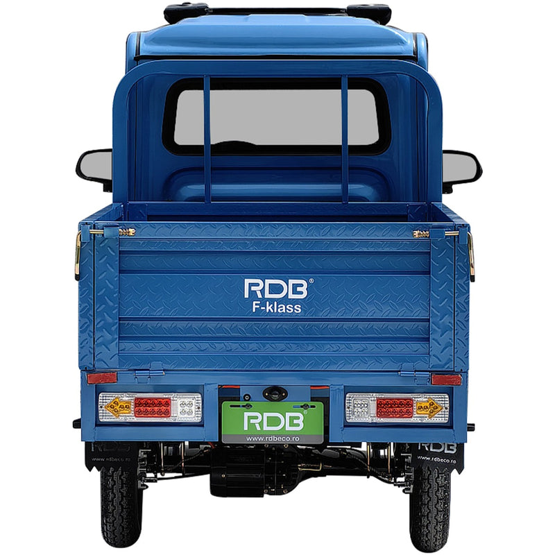 Masina electrica RDB F-KLASS fara permis 1500W 25 km/h 72V58Ah autonomie 65 km bena rabatabila culoare albastru