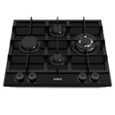 Plita pe gaz incorporabila Samus PSG-64SG5 GRAY 4 arzatoare putere 8.6 kW aprindere electrica dispozitiv siguranta arzatoare suport din sticla gratar fonta