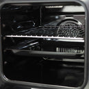 Aragaz electric Samus SM564VTE INOX 4 zone de gatit vitroceramice latime 50 cm 10 functii cuptor grill convectie 3D timer digital lumina interioara