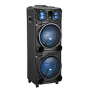 Boxa portabila Samus Fiesta 12 100 W Bluetooth USB slot card SD Aux in radio FM intrare microfon functie True Wireless Stereo negru microfon inclus telecomanda