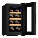 Racitor termoelectric (pentru vinuri) Samus SRV25LM8 3 rafturi din lemn 21 litri capacitate 8 sticle clasa E racire termoelectrica iluminare interioara LED control tactil cu afisaj electronic 47.5 x 26.5 x 51 cm