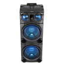 Boxa portabila Samus Fiesta 12 100 W Bluetooth USB slot card SD Aux in radio FM intrare microfon functie True Wireless Stereo negru microfon inclus telecomanda