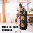 Boxa portabila Samus Phoenix 15 120 W Bluetooth USB slot card TF Aux in radio FM intrare microfon functie True Wireless Stereo functie inregistrare negru microfon inclus telecomanda